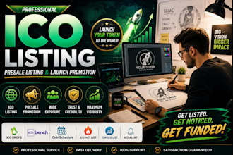 get your ico listing on top crypto exchanges, coinmarketcap and exposure