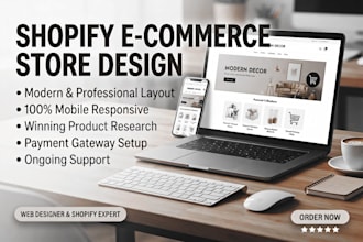 design a professional shopify dropshipping store