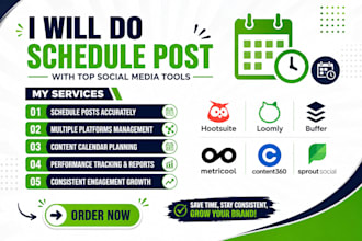 do schedule post with hootsuite loomly buffer metricool content360 sprout social