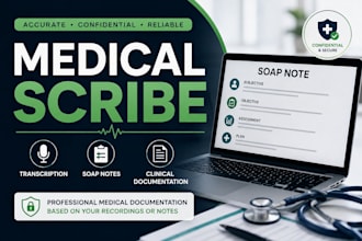 provide medical scribing, transcription and soap notes