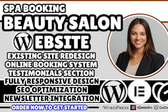 beauty salon website, spa booking website, beauty salon booking website