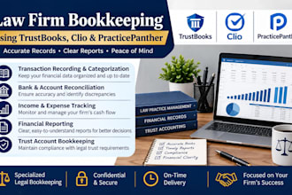 do law firm bookkeeping using trustbooks, clio and practicepanther