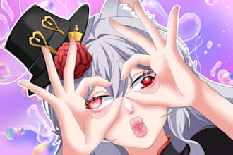 draw anime style for pfp, and fanart for your oc