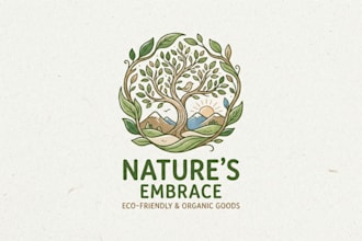 design a natural and eco friendly nature logo