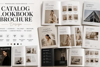 design product catalog fashion lookbook sell sheet company brochure magazine pdf