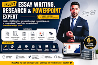 write urgent reports, case study, research or summary and ppt