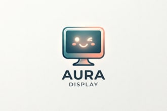 design a modern monitor logo for your brand