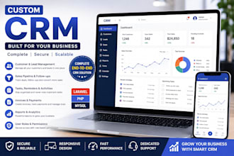 build a complete custom CRM using laravel PHP mysql