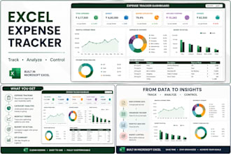 create an excel expense tracker and budget dashboard