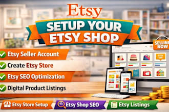setup etsy print on demand store, shopify print on demand etsy shop etsy seo
