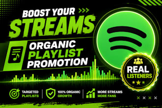 promote your spotipfy song with organic playlist promotion