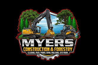 create graceful and fantastic construction logo design