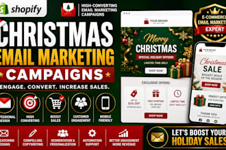 create christmas email marketing campaigns for your ecommerce store