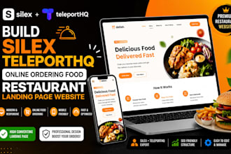 build silex teleporthq online ordering food restaurant landing page website