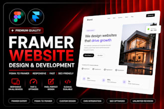 design or develop a responsive framer website or figma to framer conversion
