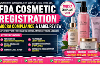 do fda cosmetic registration, mocra compliance and label review