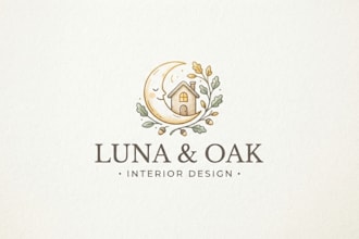design an elegant interior design logo