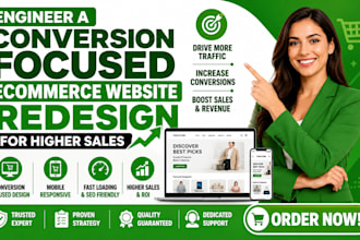 engineer a conversion focused ecommerce website redesign for higher sales