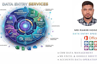 be your professional data entry and crm excel specialist