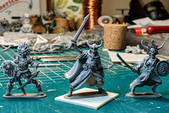 3d sculpt custom tabletop miniatures collectible figurines tabletop rpg figures