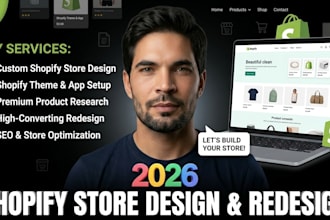 design and redesign shopify stores for ecommerce