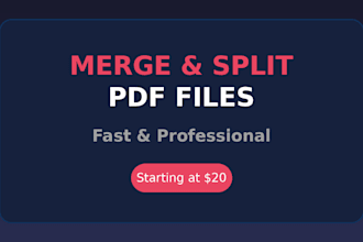merge or split your PDF files quickly