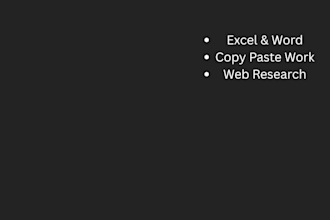 do professional ms excel data entry and copy paste work