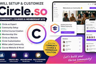 do circle so online course creation, circle so commmunity setup customization
