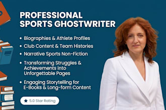 write sports biographies and engaging content for clubs