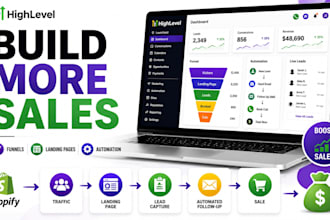 gohighlevel shopify sales funnel, gohighlevel landing page
