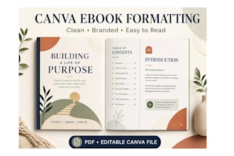 design and format canva self help wellness ebook workbook PDF
