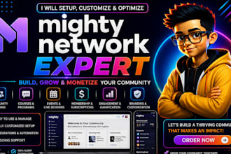 setup mighty networks, skool community and circle site