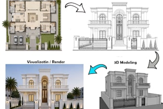 make detailed 2d drawings with interior layout