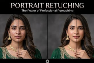 retouch your portrait photo with professional skin smoothing