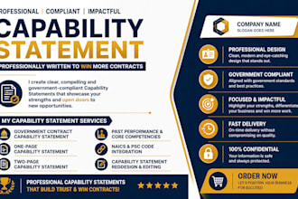design a winning government capability statement