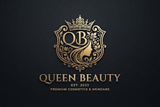 design a luxurious queen beauty logo