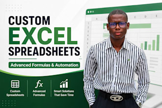 design custom excel spreadsheets and advance formulas