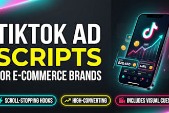 write a high converting tiktok ad and podcast script for your ecommerce brand