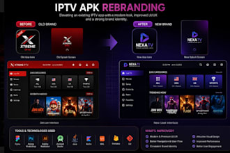 rebrand iptv app, latest xciptv, ibo player pro, iptv smarters pro, tivimate v5