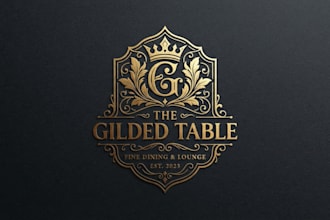 design a luxurious restaurant logo for your brand