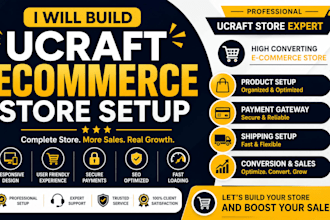 ucraft ecommerce store setup product sales payment shipping conversion growth