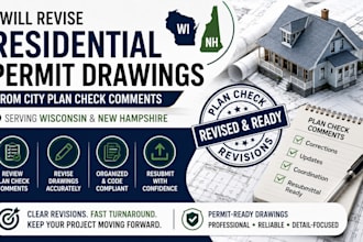 revise residential permit drawings from city plan check comments in wisconsin nh