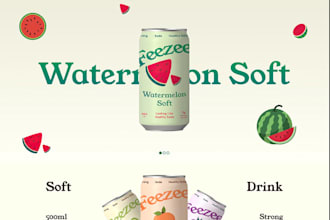 create design healthy food and drinks brand website