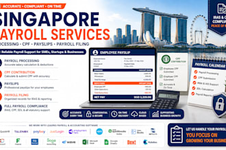 process singapore payroll cpf payslips and payroll filing