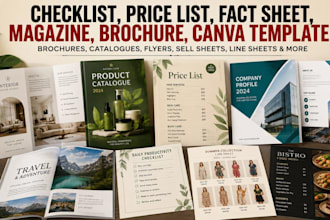 design sell sheet, flyer, catalog, one pager, sales sheet, product sell sheet