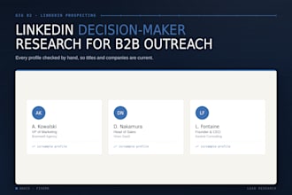 research linkedin decision makers for your b2b outreach