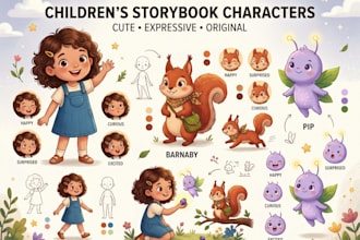 design cute characters for your childrens storybook