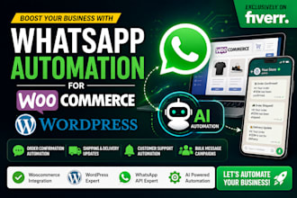 wordpress whatsapp automation and chatbot, woocommerce ai assistant, web crawler