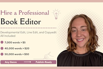 be your comprehensive and affordable book editor