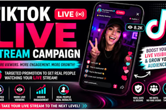do your tiktok live streming promotion